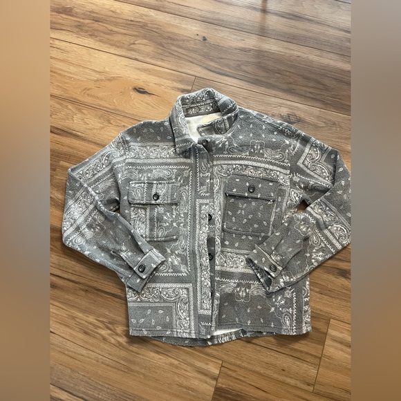 Thread & Supply Gray Paisley Jacket - Picture 2 of 4